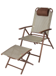 Кресло регулируемое складное с табуретом-подставкой для ног GS-1012